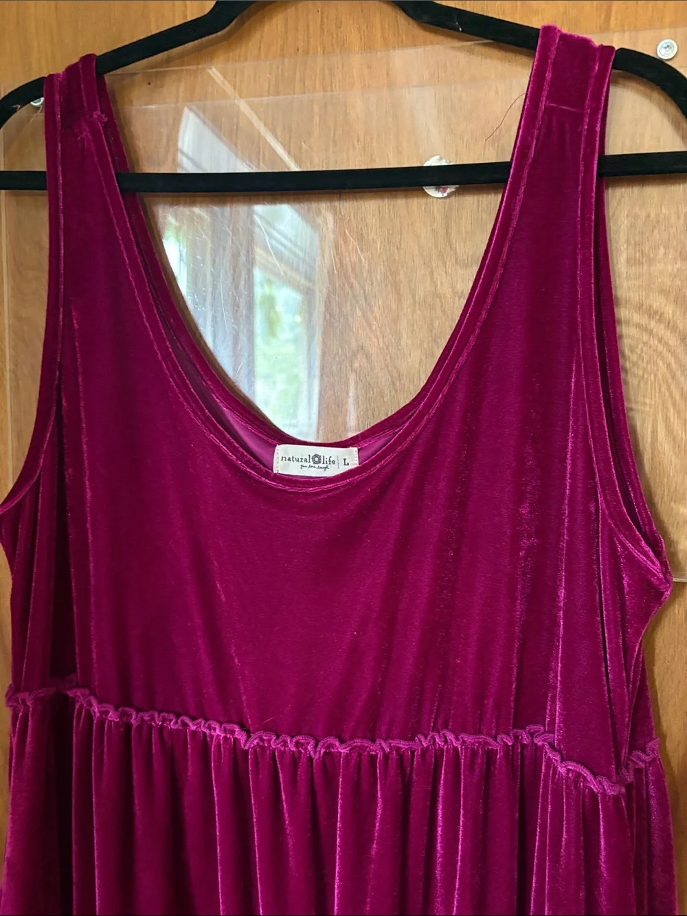 Natural Life Purple Velvet Tiered Maxi Dress - Picture 3 of 5